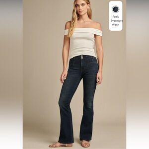 Lucky Brand High Rise Stevie Flare Jeans Dark Wash Peak 6/28